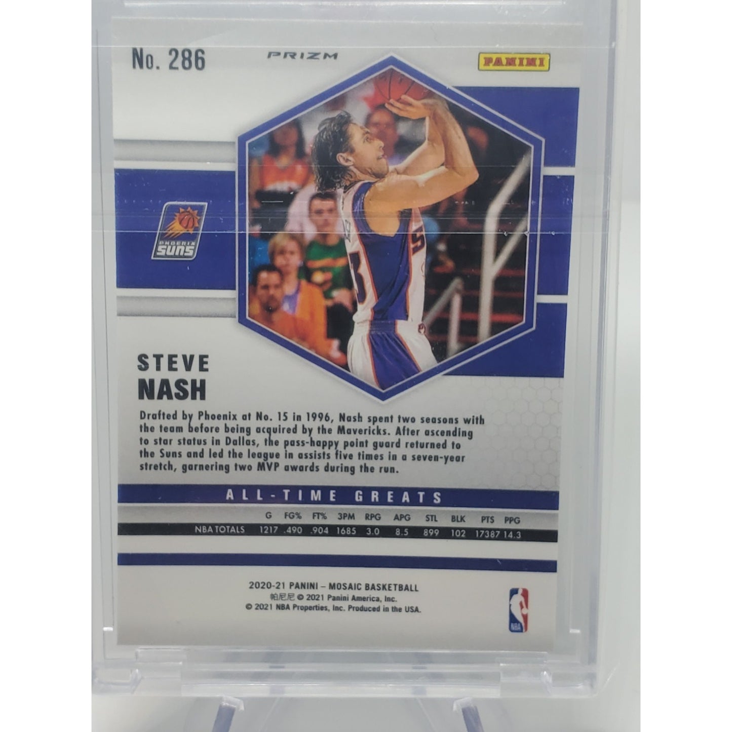 2020-21 Panini Mosaic - All-Time Greats Steve Nash #286 Genesis Mosaic Prizm