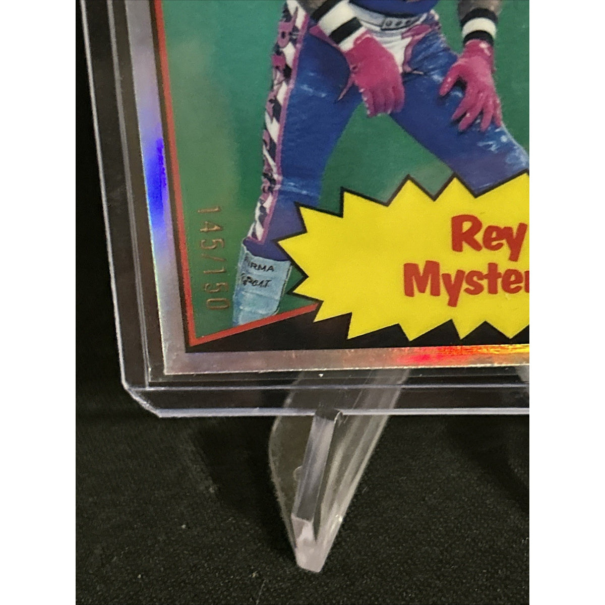 2025 Topps Chrome WWE Rey Mysterio 1985 Blue Refractor 145/150 - Pack Fresh New