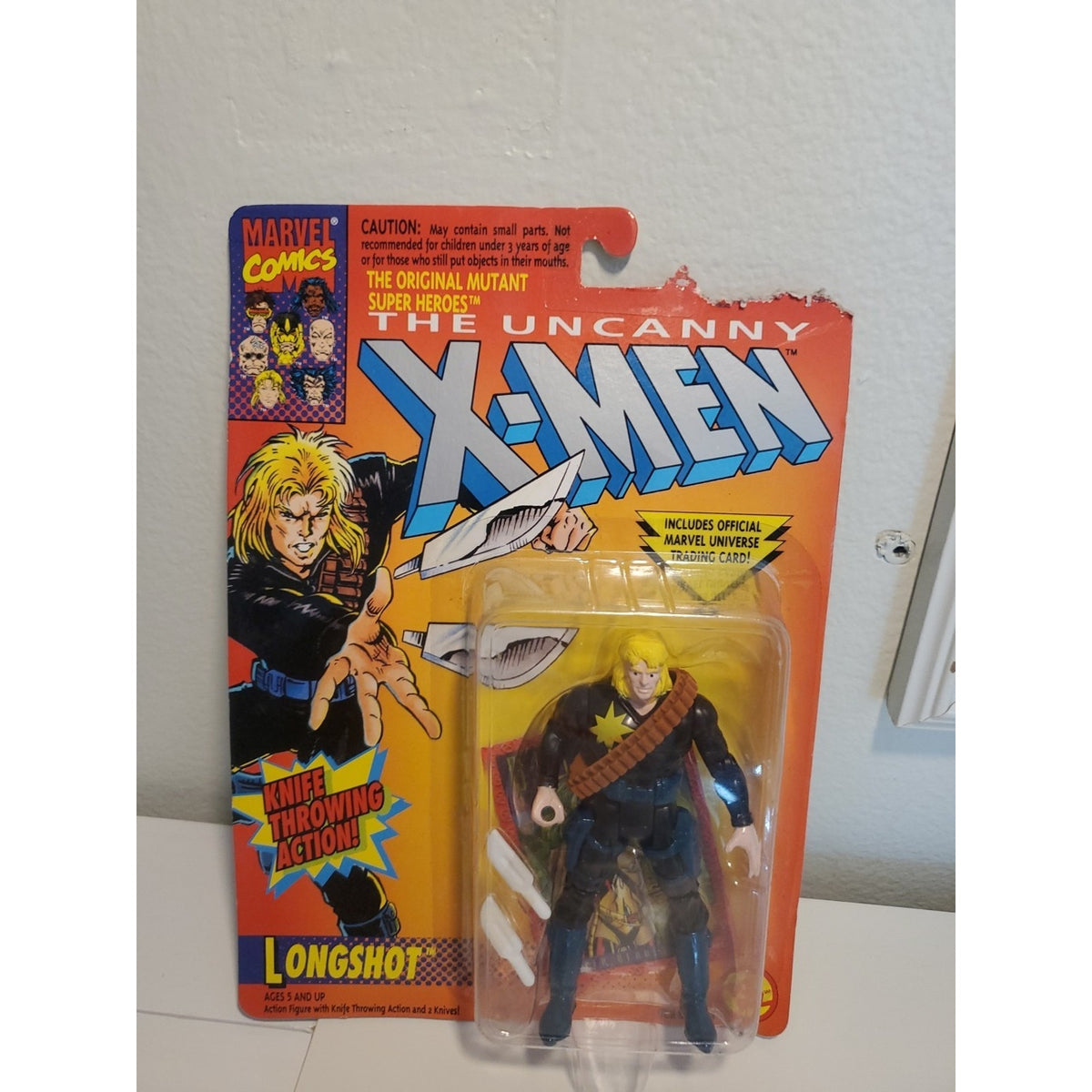 Toybiz Marvel's Uncanny X-Men Vintage Longshot 1993 5" Action Figure Knife Throw