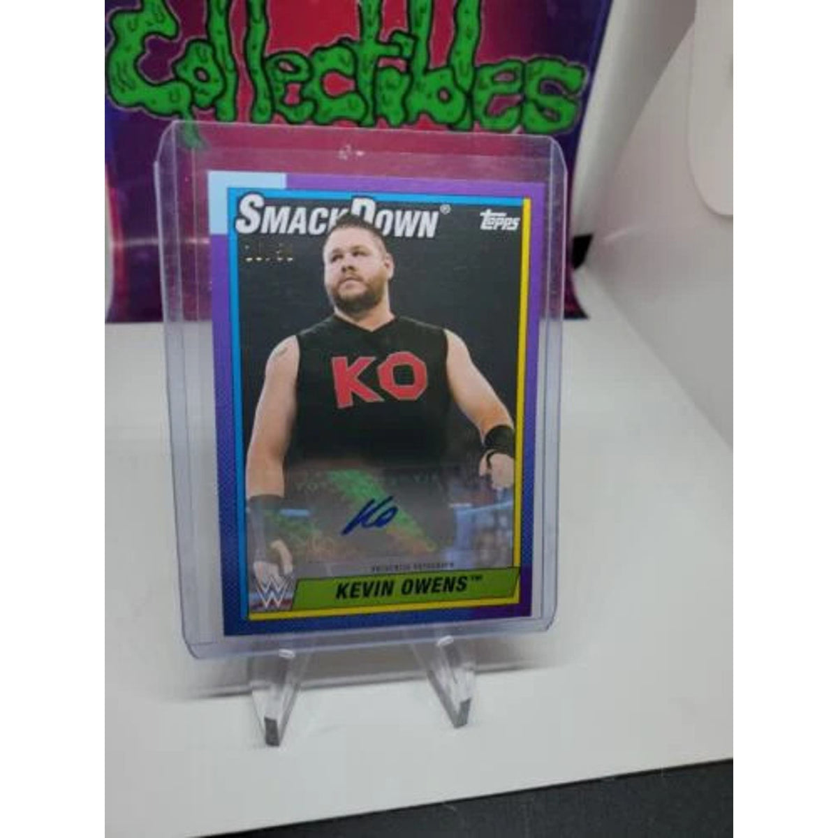 2021 Topps Heritage WWE Kevin Owens Purple Parallel Auto #/50 SP