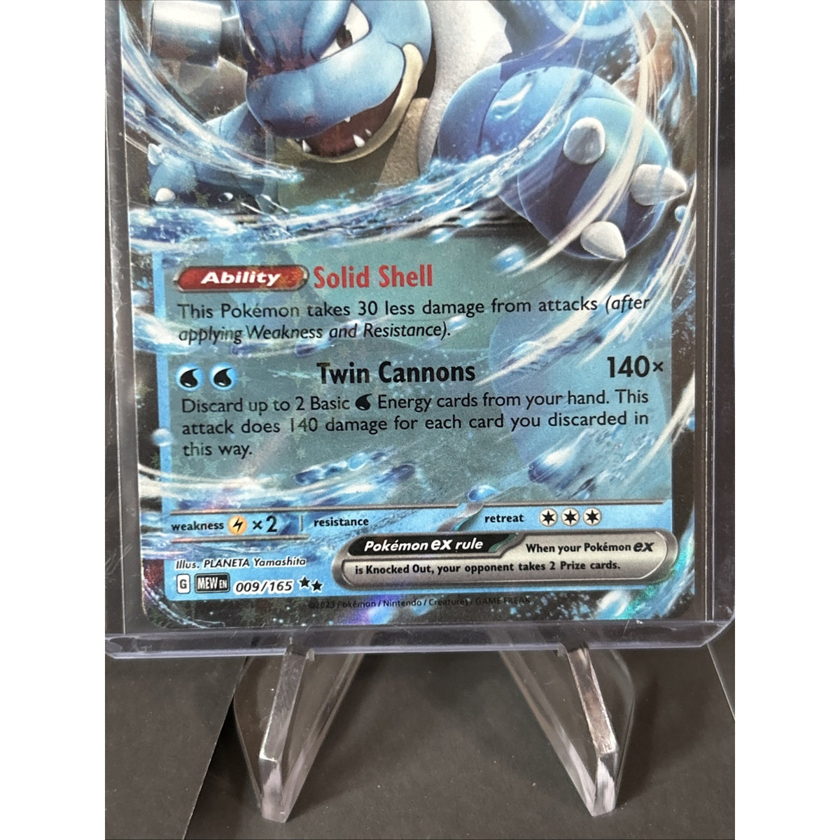 Pokémon TCG Blastoise ex Scarlet & Violet - 151 009/165 Full Art Holo / Pack New