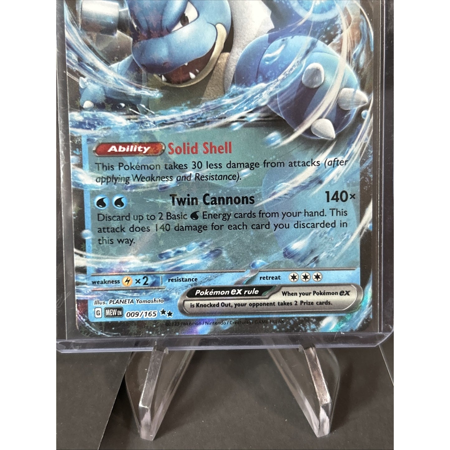 Pokémon TCG Blastoise ex Scarlet & Violet - 151 009/165 Full Art Holo / Pack New