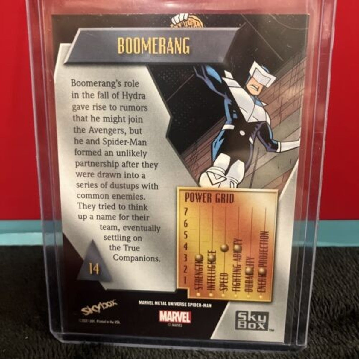 Gold Marvel Metal Universe Spiderman BOOMERANG Light FX 2021 #14 Pack Fresh New