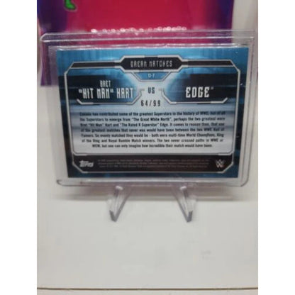 2017 Topps WWE Undisputed Dream Matches Bronze Bret Hit Man Hart vs Edge 64/99
