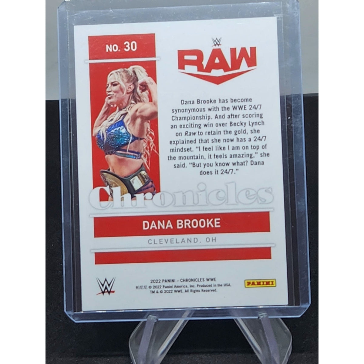2022 Panini Chronicles WWE DANA BROOKE #30 Red Parallel S# /199