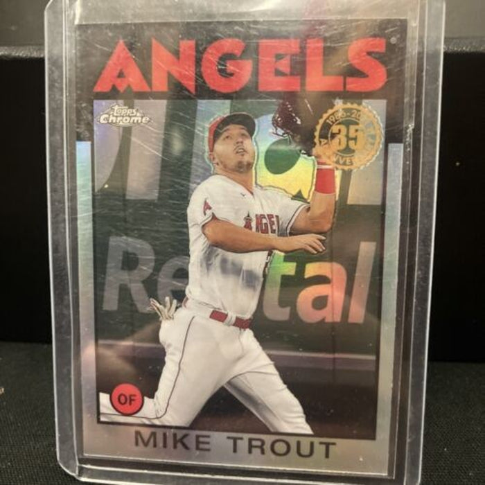 Anniversary Refractor 2021 Topps Chrome Mike Trout 35th #86BC-2 LA Angels New