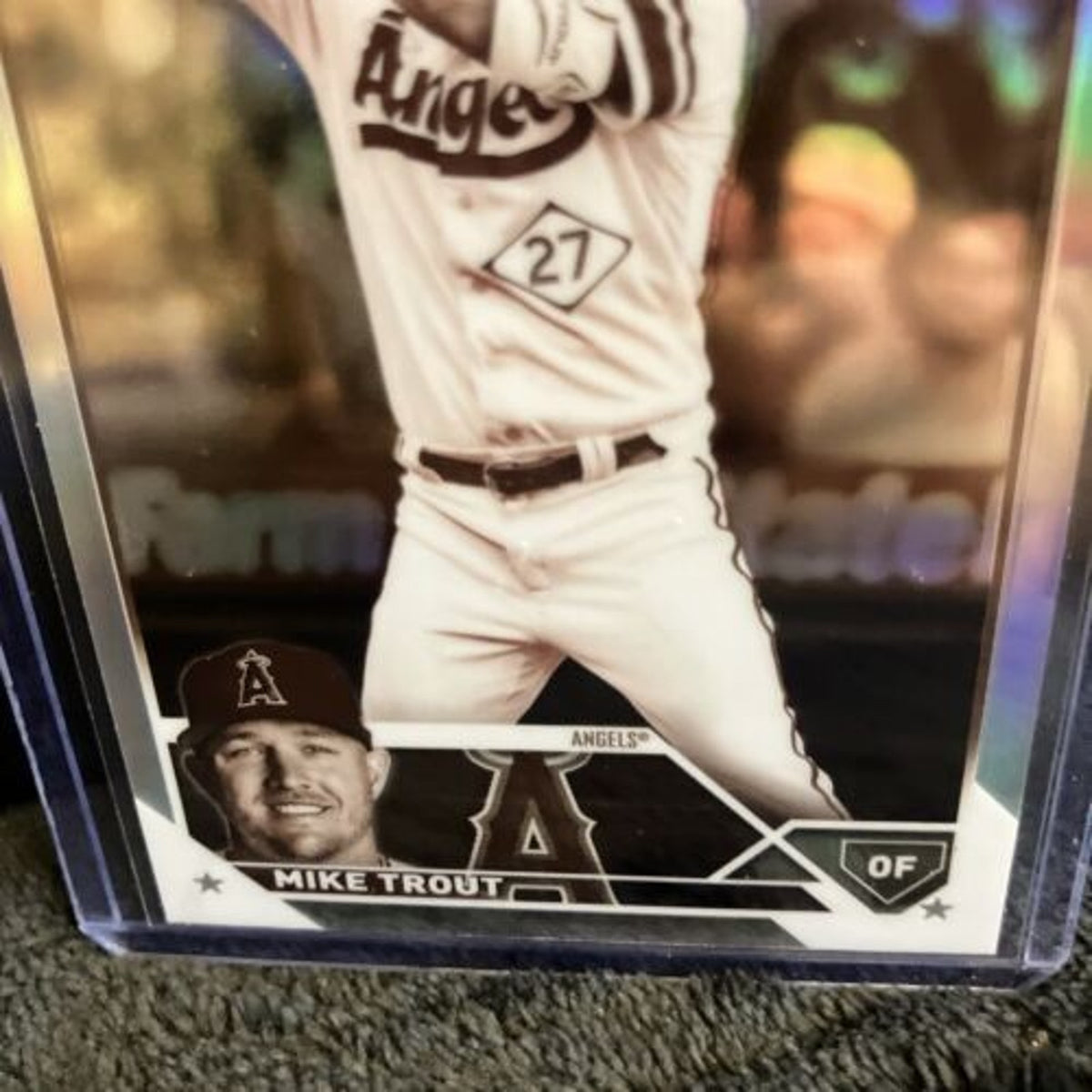 Refractor Parallel 2023 Topps Chrome Negative SP #27 Mike Trout Angels Pack New