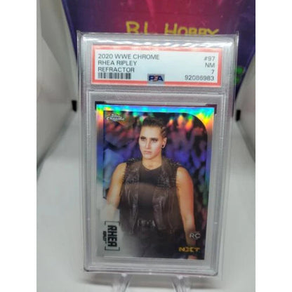 RHEA RIPLEY 2020 Topps Chrome WWF 97 Refractor RC Rookie PSA 7