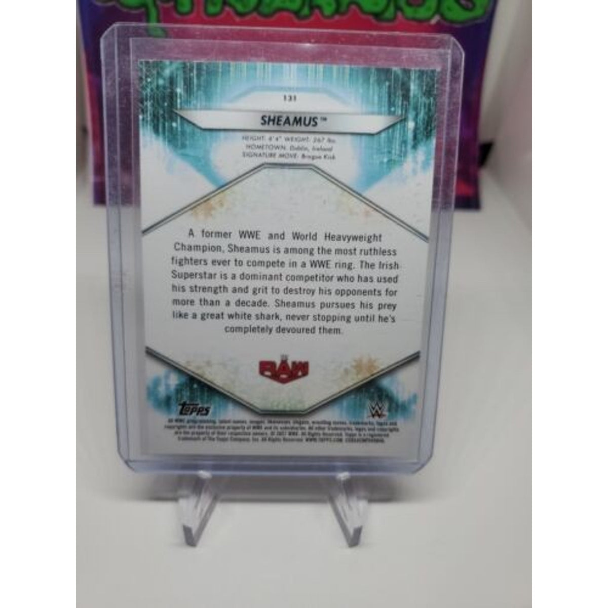 2021 Topps WWE Superstar Roster Card #131 Sheamus green /99 wrestling card