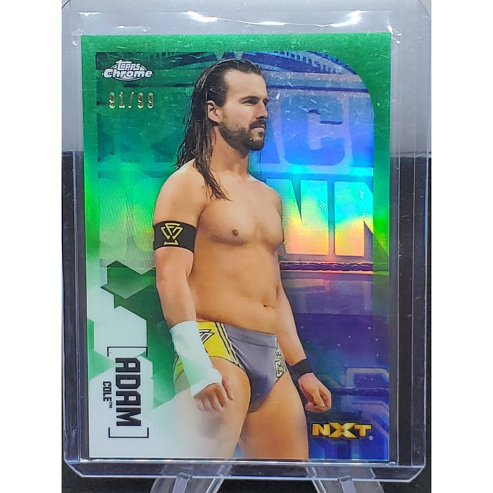 2020 Topps Chrome WWE -GREEN- Adam Cole /99 (NXT) #69
