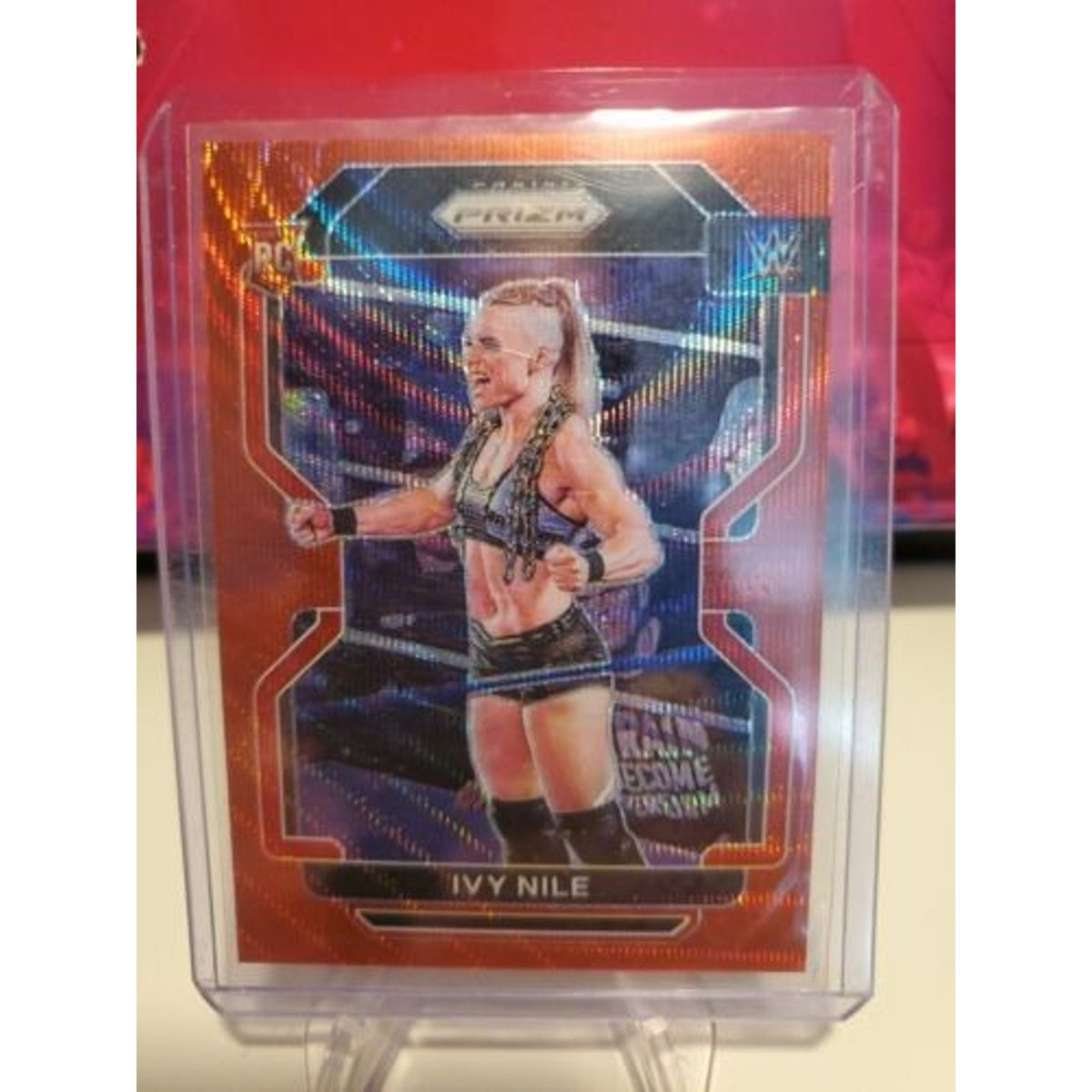 Ivy Nile 2022 Panini Prizm WWE #184 Rookie Ruby Red Wave Prizm