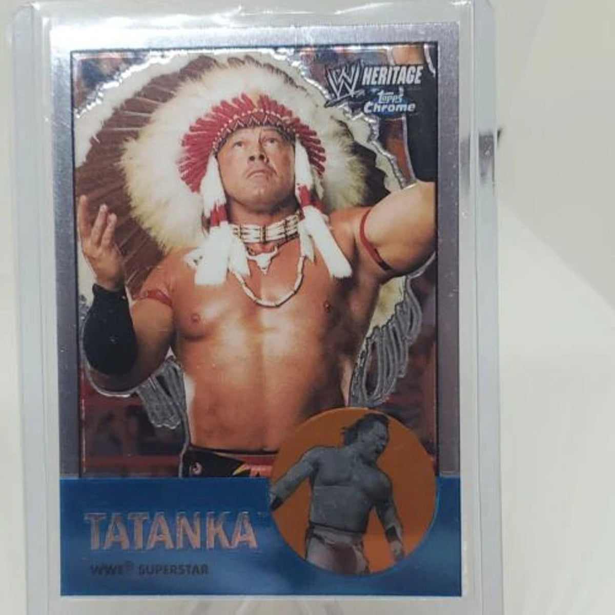 WWE Wrestling 2007 Topps Heritage II Chrome Card #4 Tatanka