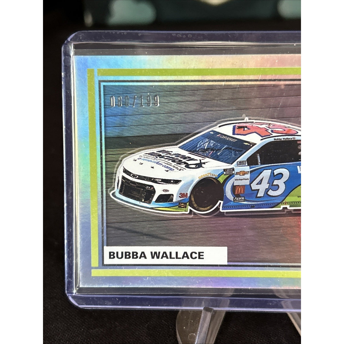 Bubba Wallace 2021 Panini Donruss Racing Action Packed Insert Holographic /199