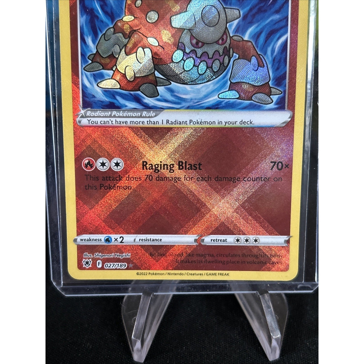 Pokémon TCG Radiant Heatran Astral Radiance 027/189 Holo Radiant Rare - Pack New