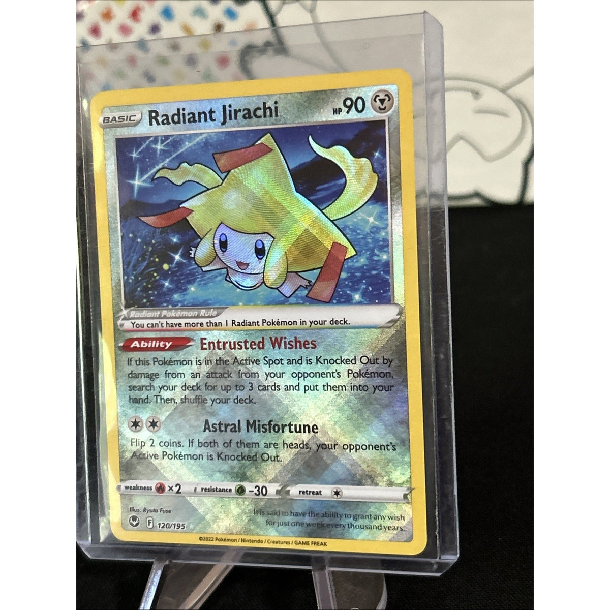 RADIANT JIRACHI 120/195 POKEMON SILVER TEMPEST HOLO - Top Loaded Pack Fresh New