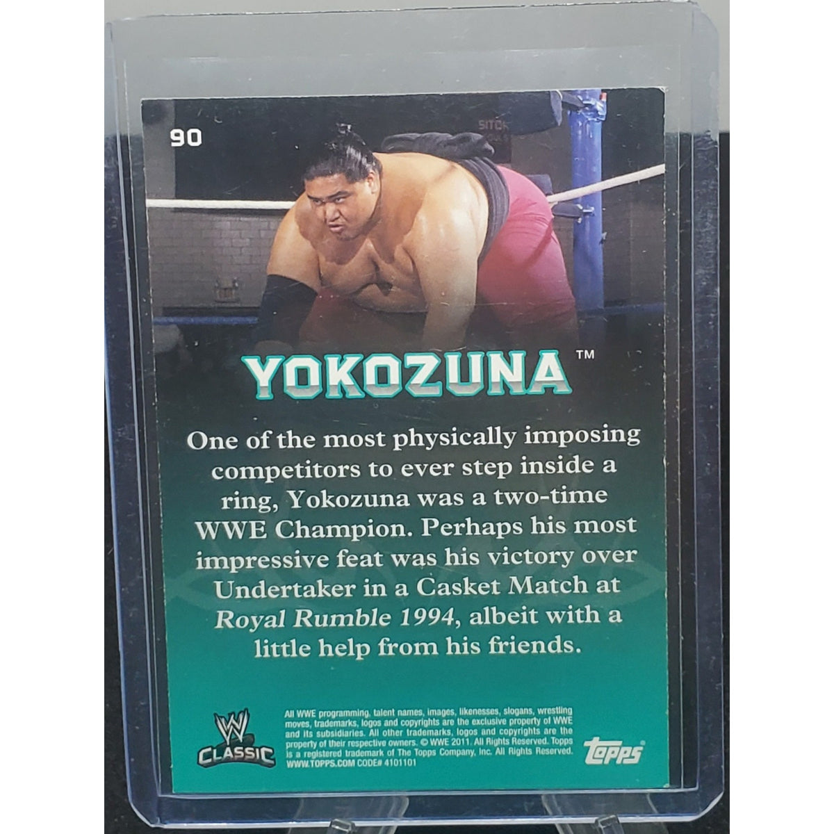 Yokozuna 2011 Topps WWE Classic Card #90