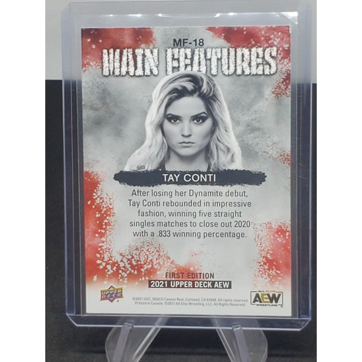 2021 Upper Deck AEW All Elite Wrestling Main Features Tay Conti