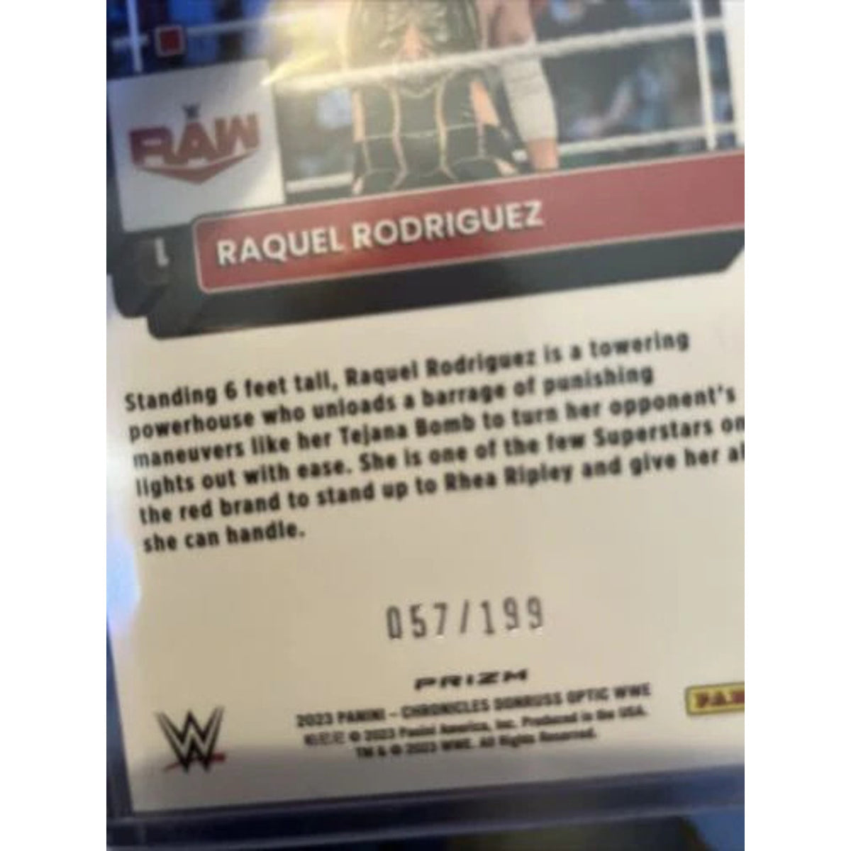 2023 Wwe Chronicles- OpTIC Pink- Raquel Rodriguez /199 - Pack Fresh New