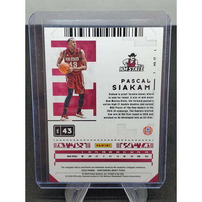 2020-21 Panini Contenders Draft Picks - Pascal Siakam #17 Cracked Ice Ticket /23