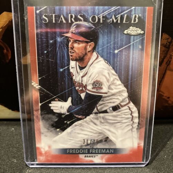 2023 Topps Series 1 Freddie Freeman Stars of MLB Chrome Red 31/75 # SMLB-27