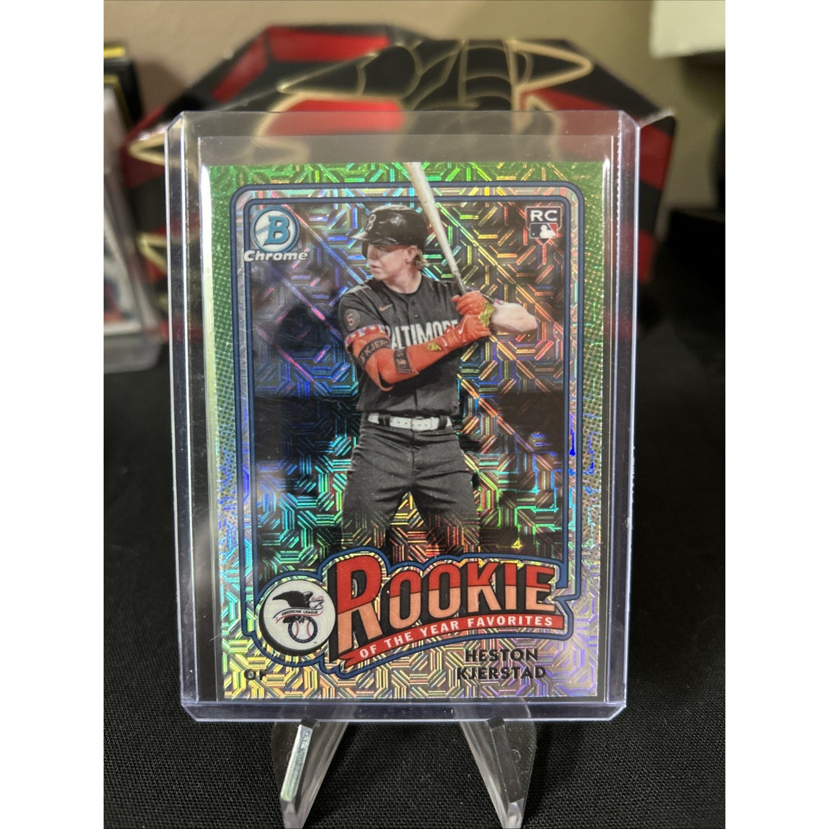 2024 Bowman Mega Heston Kjerstad Mojo Refractor ROTY Favorites / Pack Fresh New