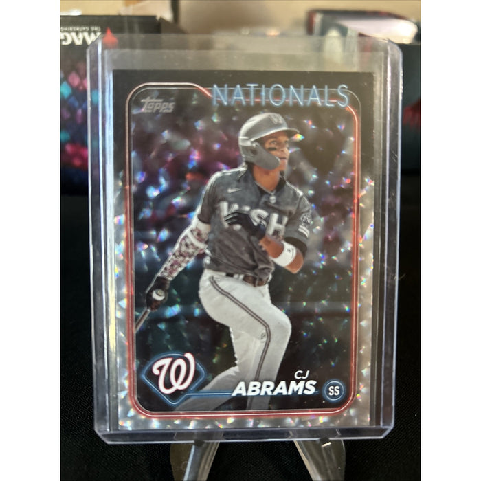 2024 Topps Series 1 #37 CJ Abrams Silver Crackle Foil Parallel / Pack Fresh New