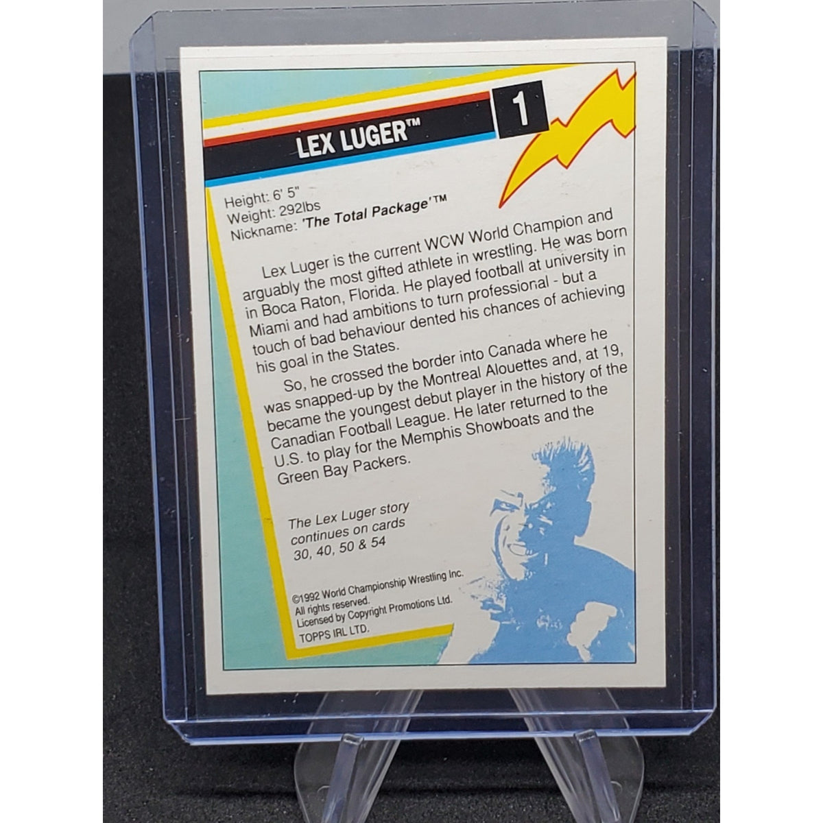 1992 Topps World Championship Wrestling WCW Lex Luger #1