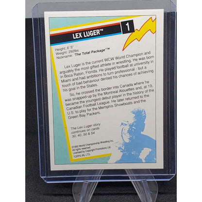 1992 Topps World Championship Wrestling WCW Lex Luger #1