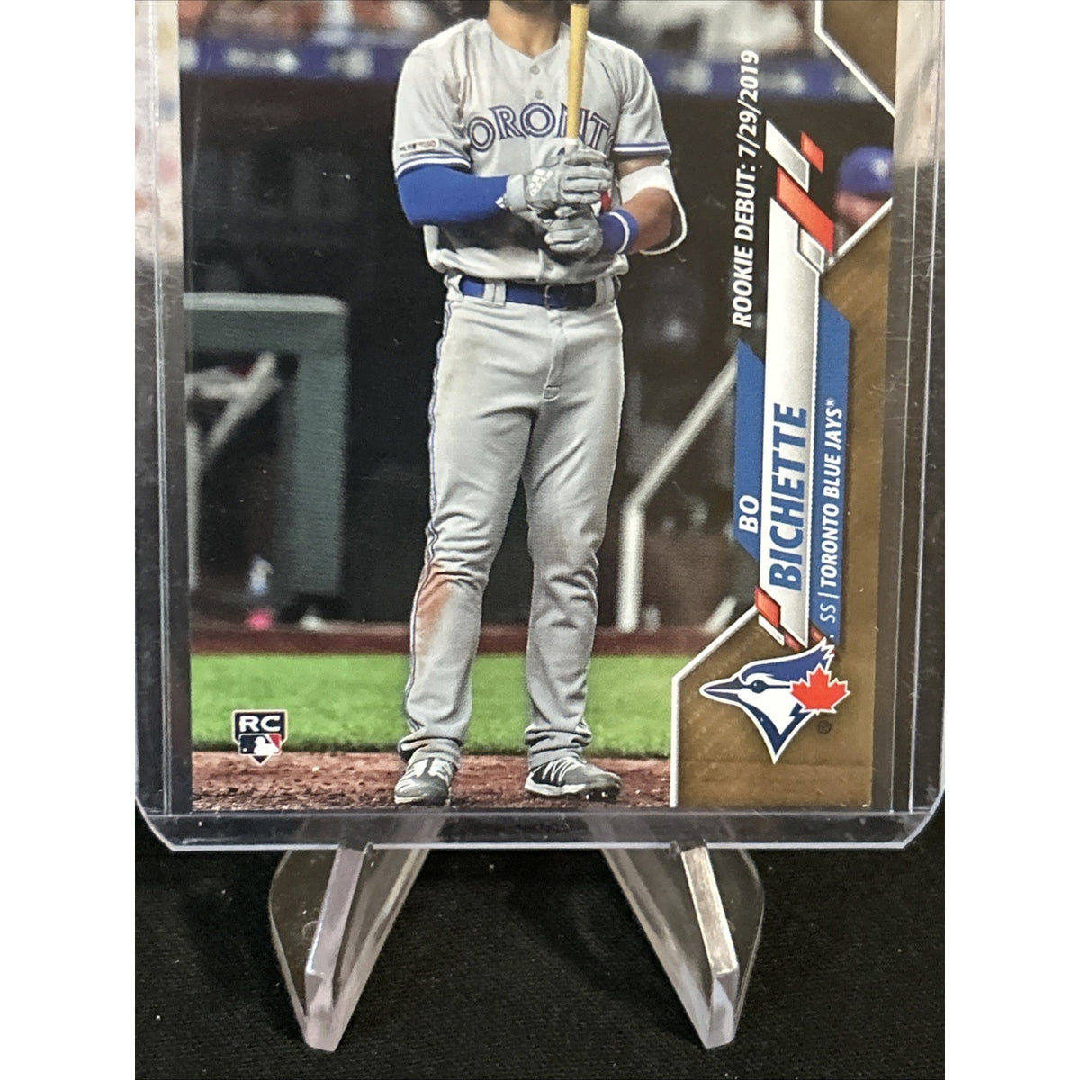 2020 Topps Update Bo Bichette Rookie Debut Grey Jersey #U-1 RC Gold /2020