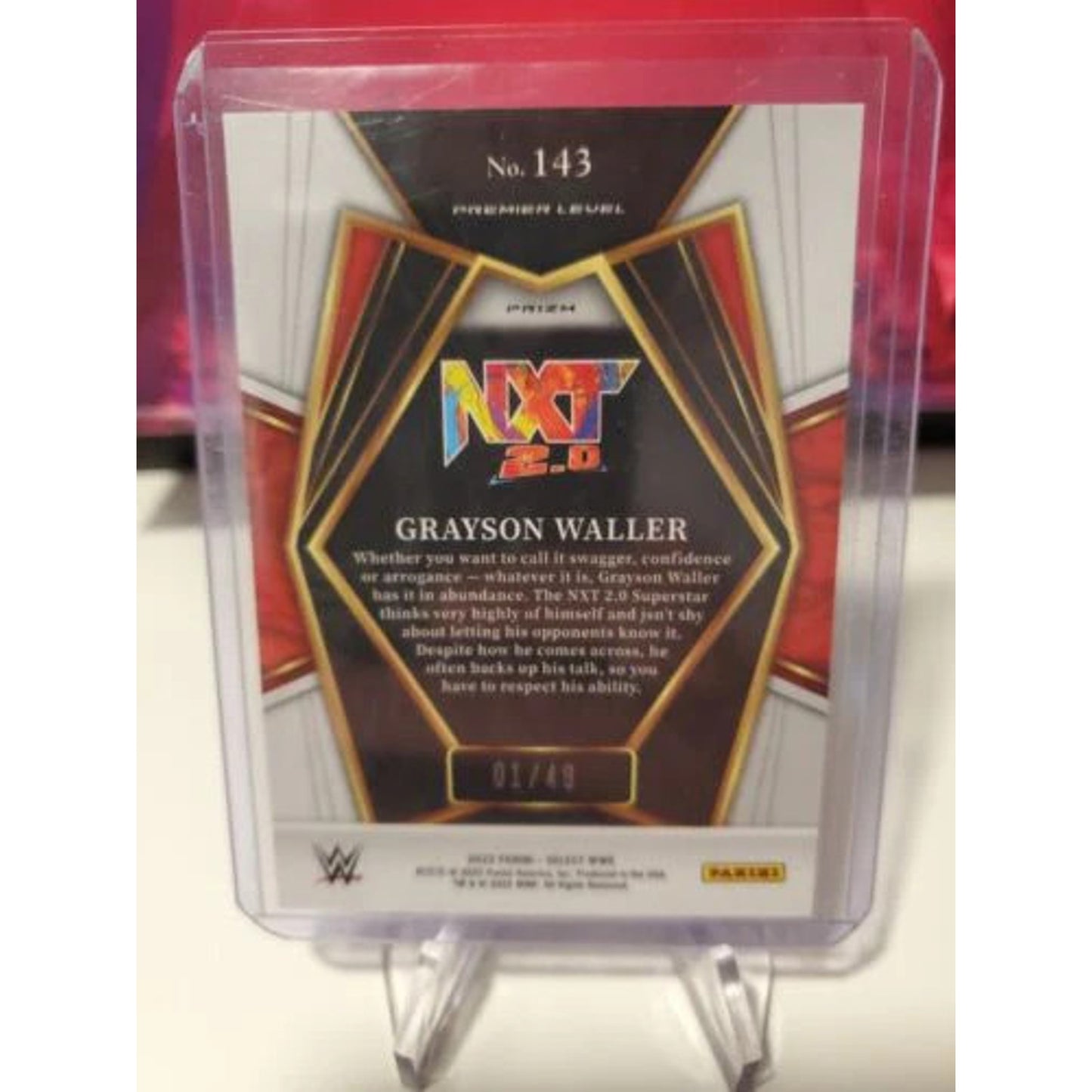 2022 Select Premier Level GRAYSON WALLER RC - Orange Prizm #1/49- WWE SSP ROOKIE