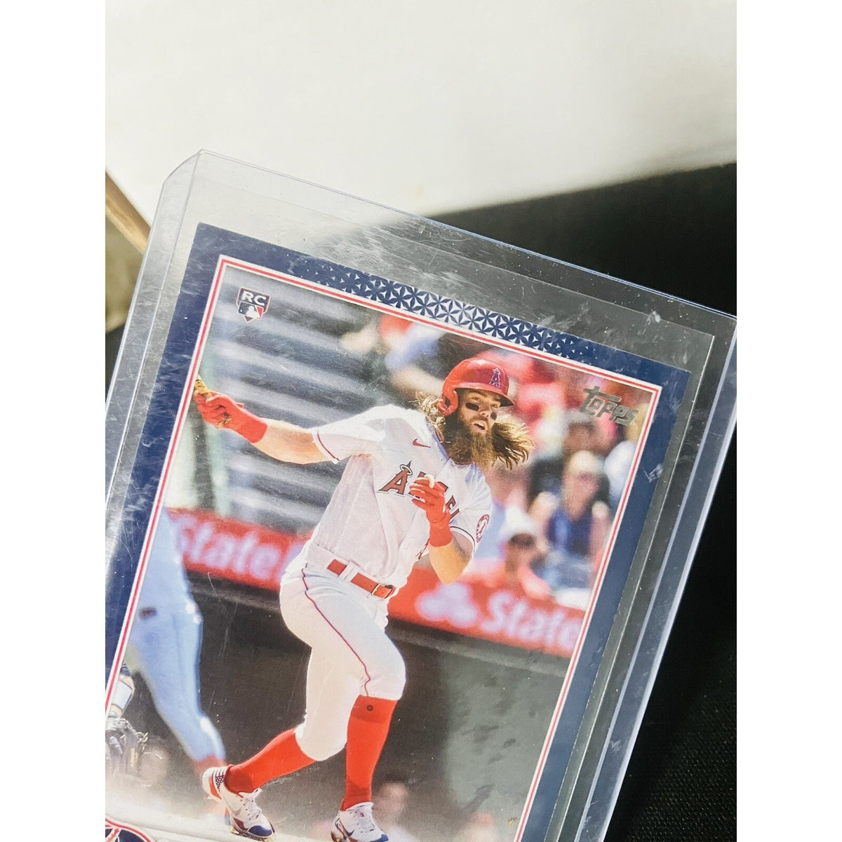 2022 Topps Series 1 - Blue Boader #243 Brandon Marsh RC ANGELS Pack Fresh New