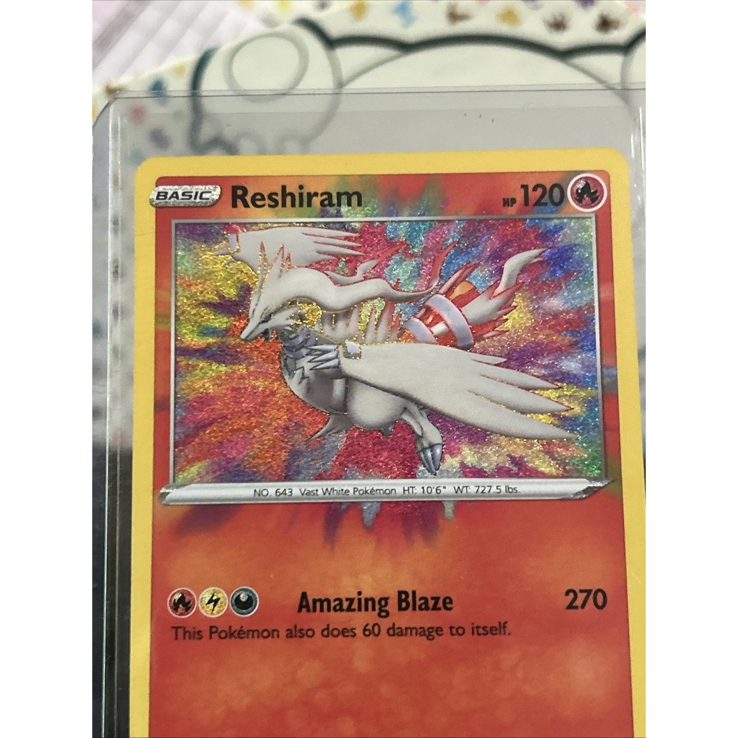 Reshiram Basic HP 120 #17/72 Foil Pokemon 2021 Card - Pack Fresh New