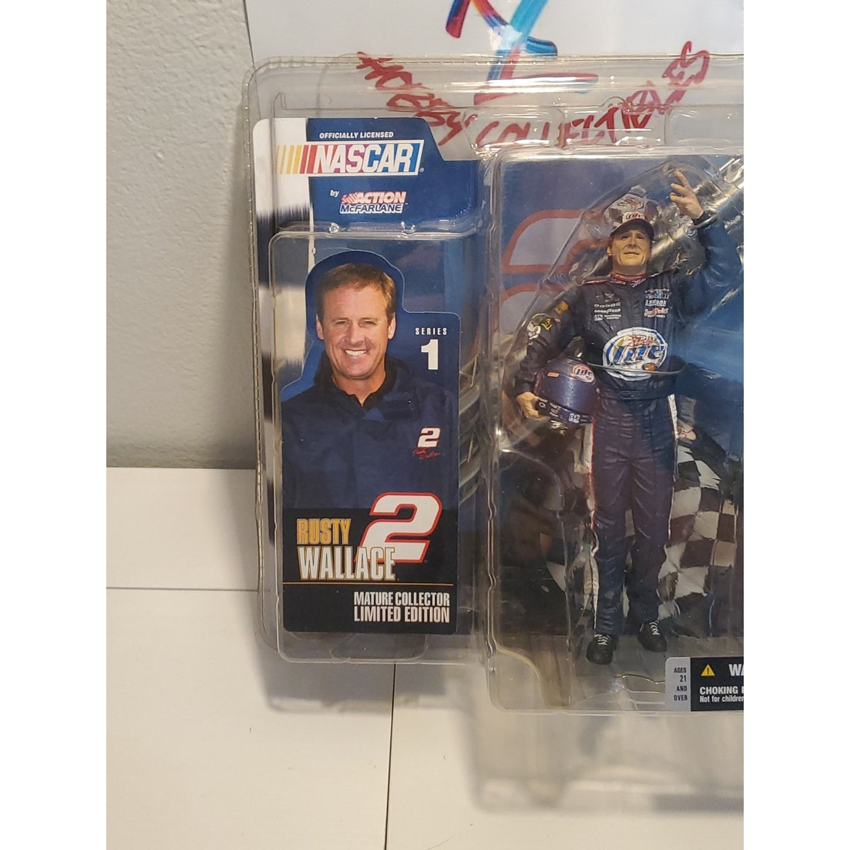 McFarlane NASCAR 1 RUSTY WALLACE #2 Series 1 RUSTY NASCAR UNIFORM 2003