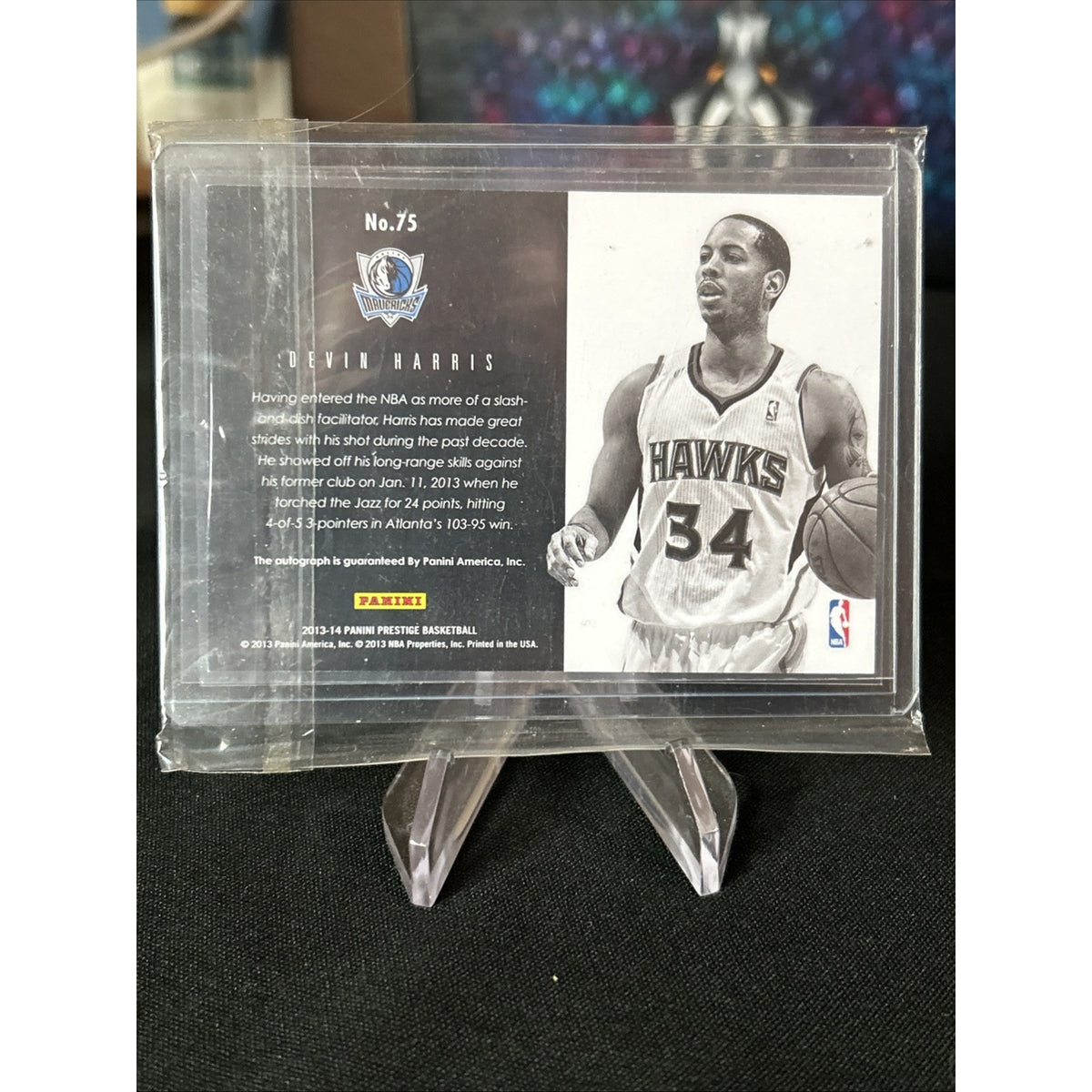 2013-14 Panini Prestige Bonus Shots Auto Red 01/25 Devin Harris #75 Auto