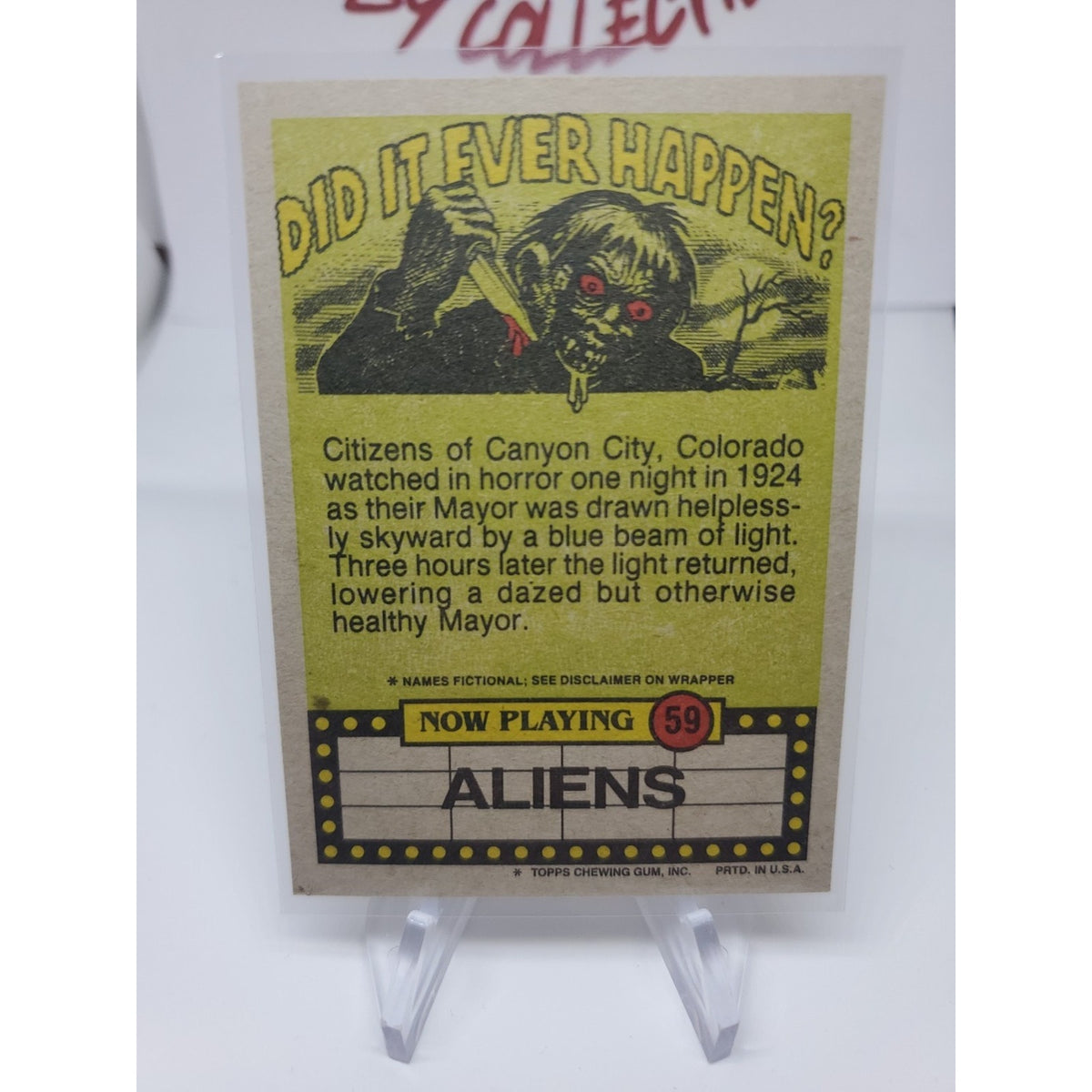 Fright Flicks 1988 Topps Aliens Card #59 (NM)