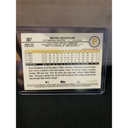 2024 Topps Series 2 - Aqua #387 Bryan Reynolds 350/399 - Pack Fresh Brand New