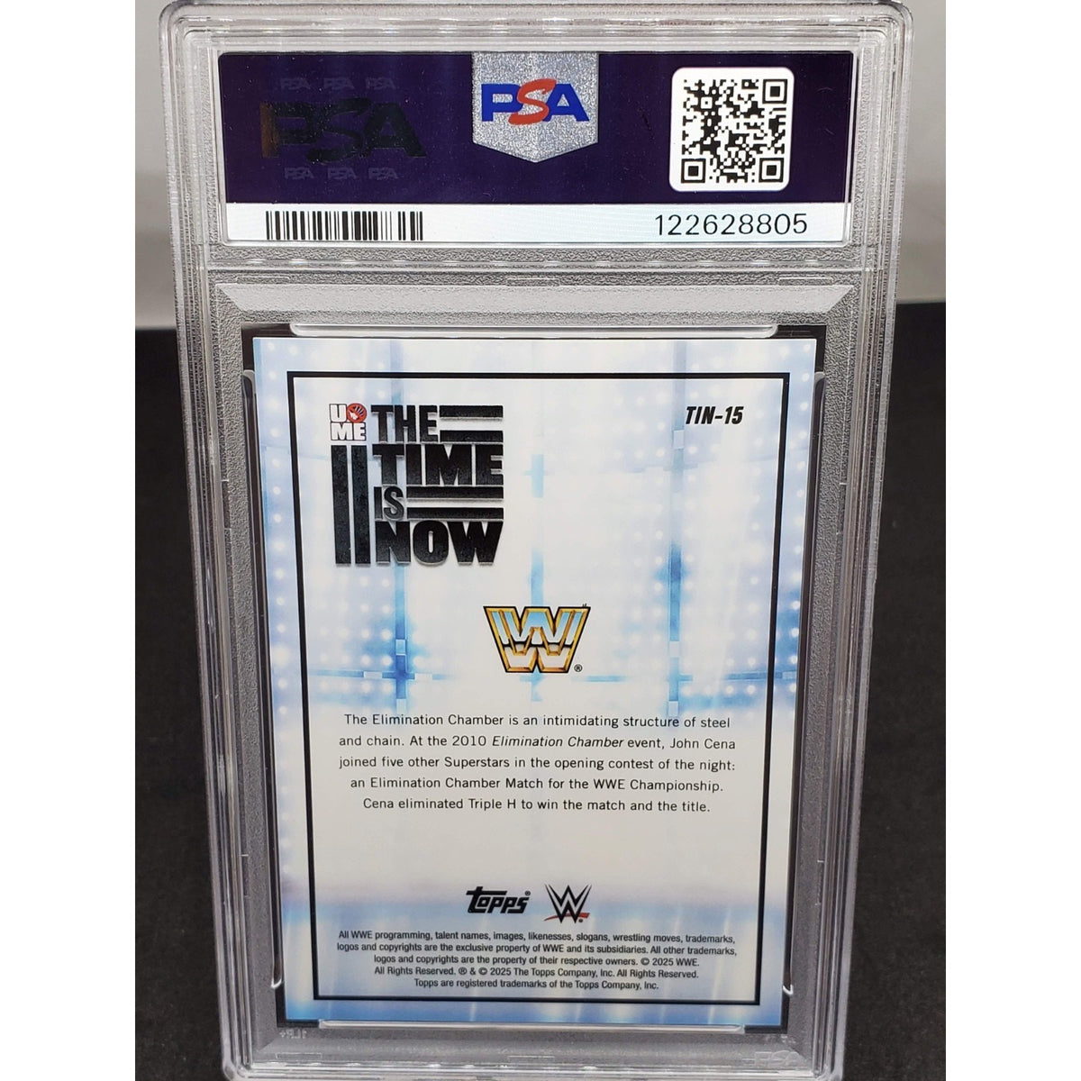 2025 TOPPS CHROME WWE -- John Cena The Time Is Now Gold Refractor PSA 9 /50