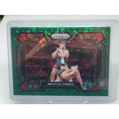 2024 Panini Prizm WWE WRESTLING UNDER CARD GREEN BRUTUS CREED #/49