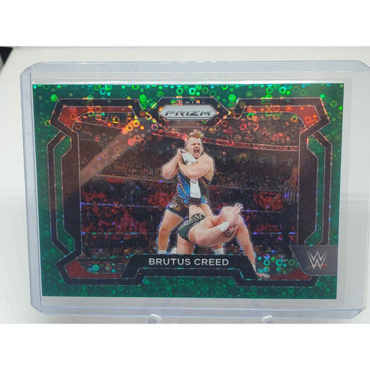 2024 Panini Prizm WWE WRESTLING UNDER CARD GREEN BRUTUS CREED #/49
