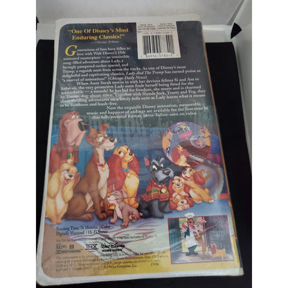 Walt Disney’s Lady and the Tramp VHS Tape Masterpiece Collection Clamshell New
