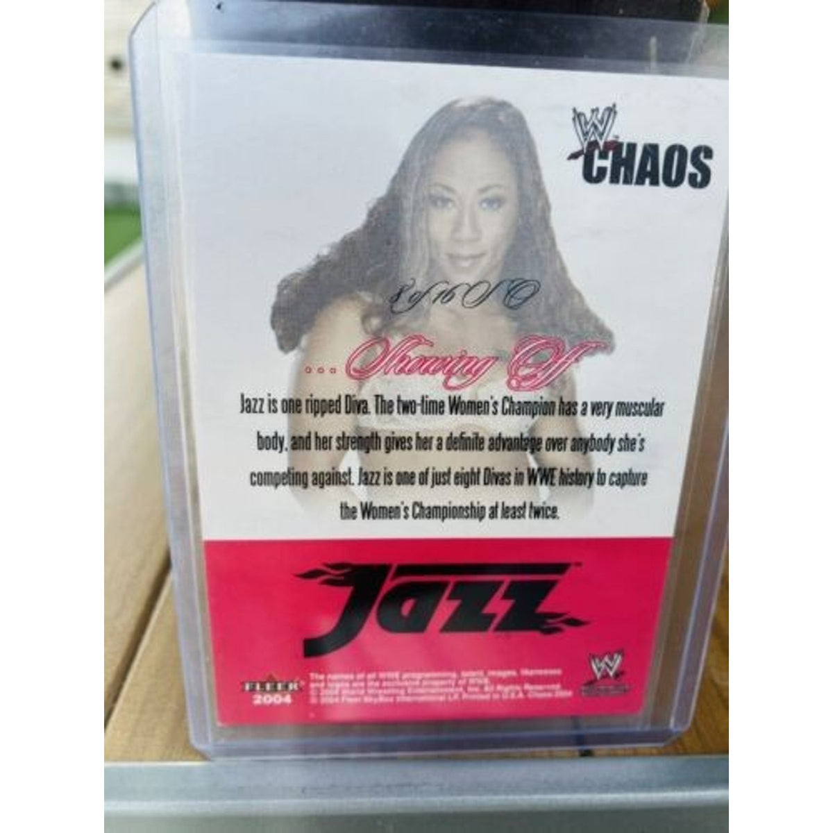 2004 Wwe Fleer Chaos Showing Off Jazz Insert Card. #8 SP Exc Cond Gradable