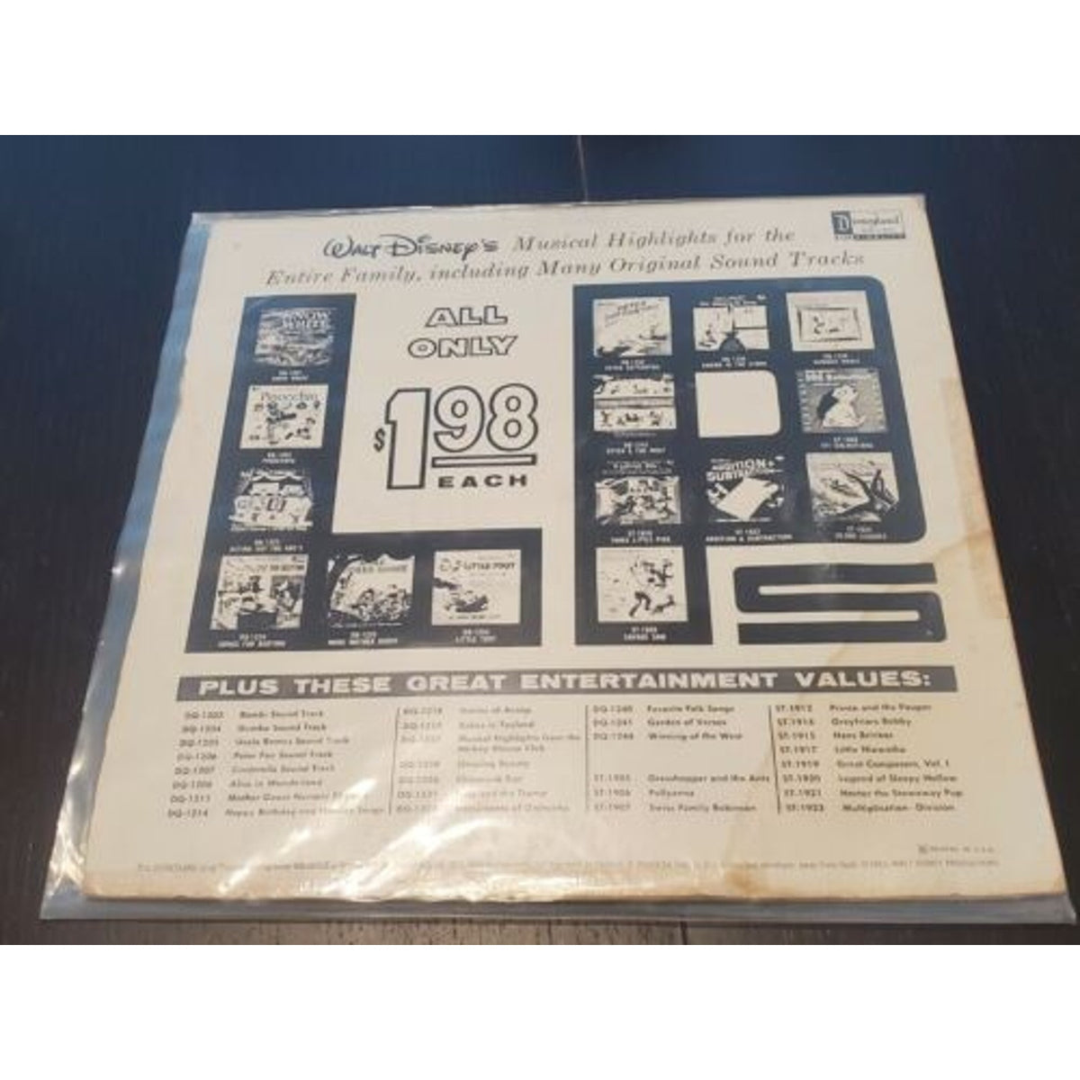 Walt Disney Rudyard Kipling's Just So 1964 Stories Record Vinyl DQ-1268