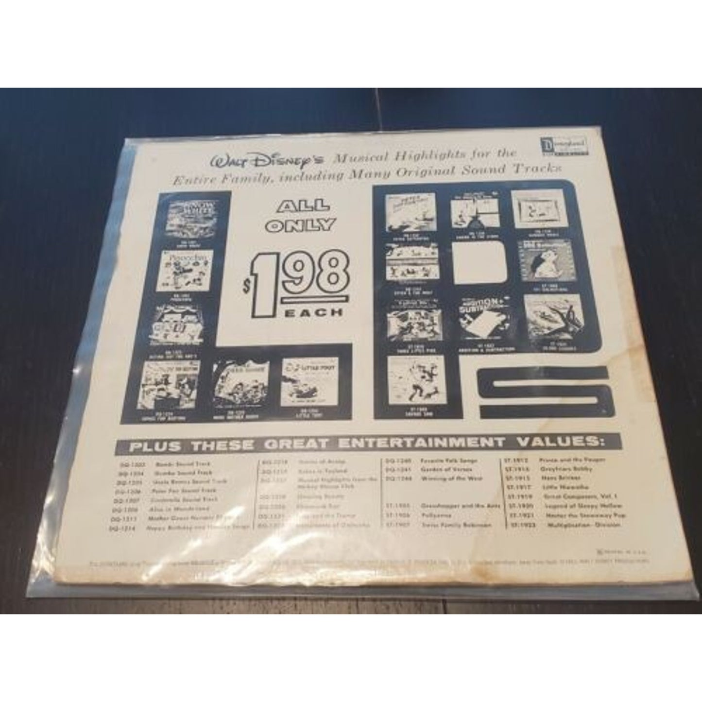 Walt Disney Rudyard Kipling's Just So 1964 Stories Record Vinyl DQ-1268