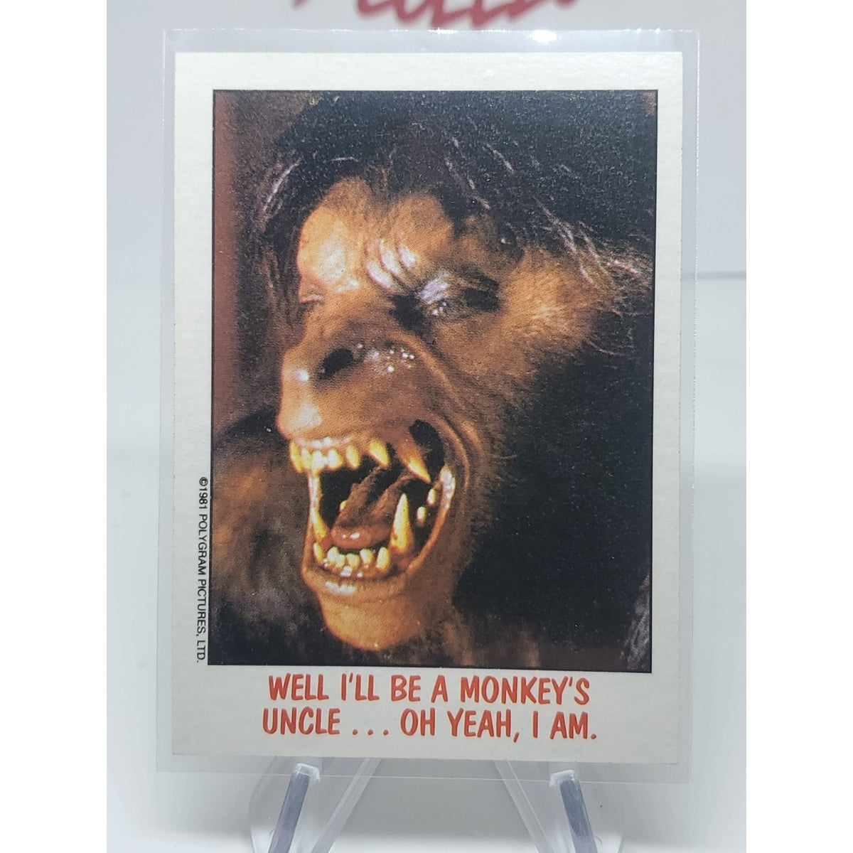 1988 Topps Fright Flicks #24 Well I'll Be a Monkey's Uncle Werewolf London