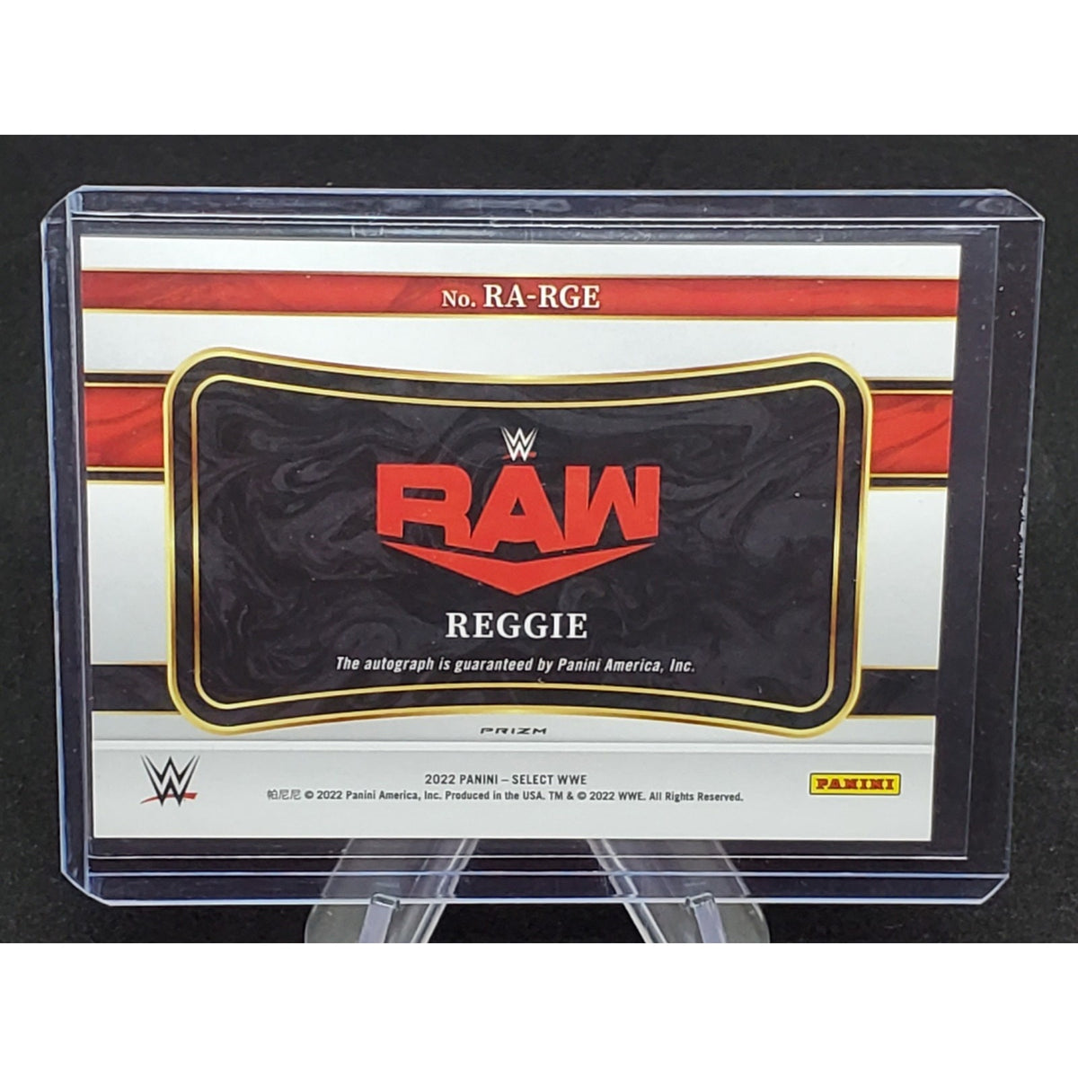 2022 Select WWE Ringside Action Signatures Red Wave Reggie Scrypts AUTO
