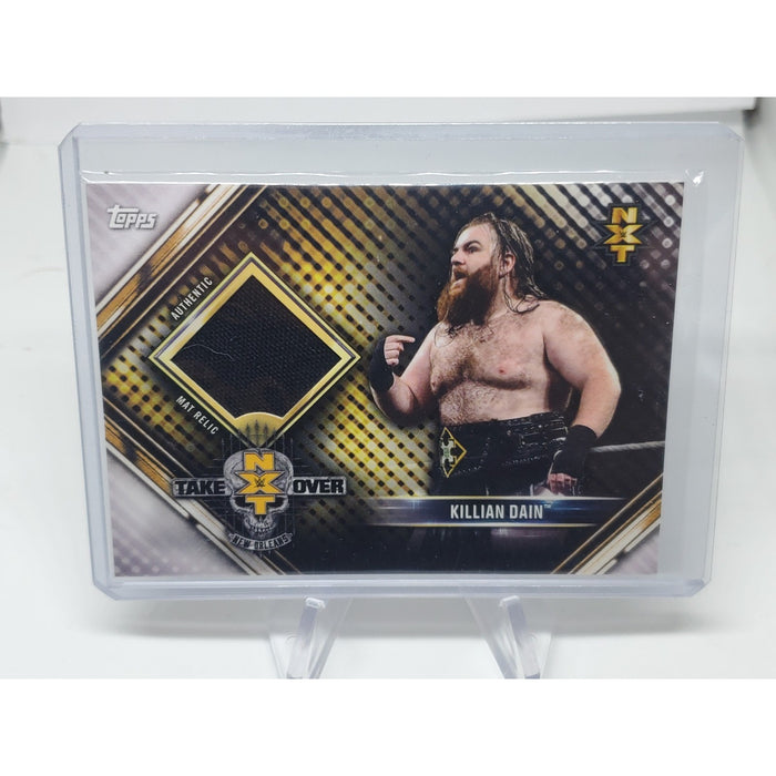 WWE Killian Dain 2019 Topps RTWM Event Used NXT Takeover NOLA Mat Relic Card