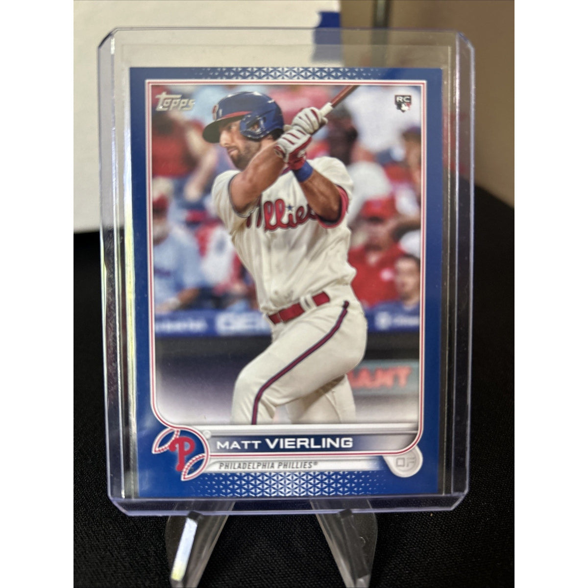 MATT VIERLING 2022 TOPPS BASEBALL SERIES 1 BLUE BORDER PARALLEL RC #316 B-16