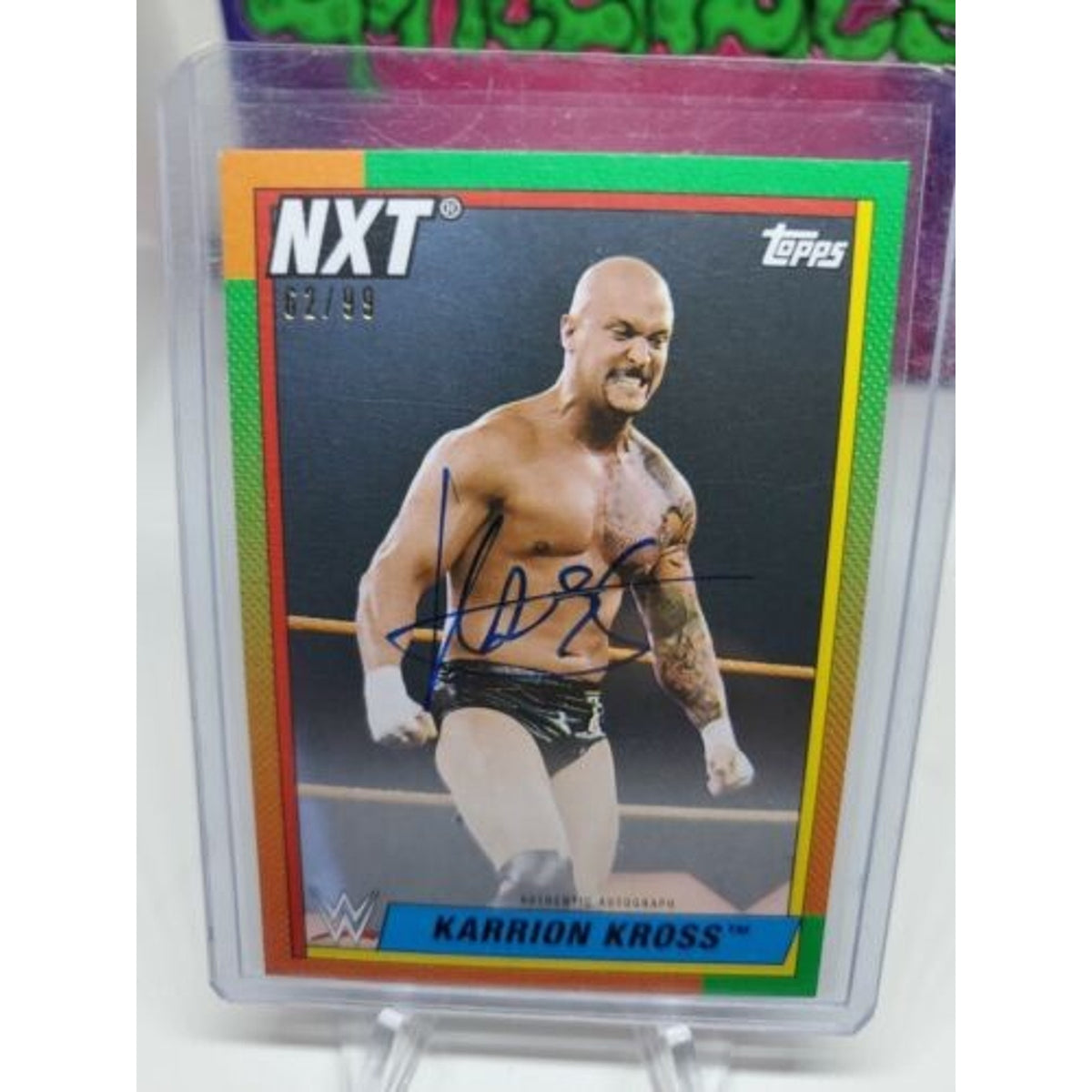 2021 Topps Heritage WWE Autographs Green AKA Karrion Kross Auto #/99
