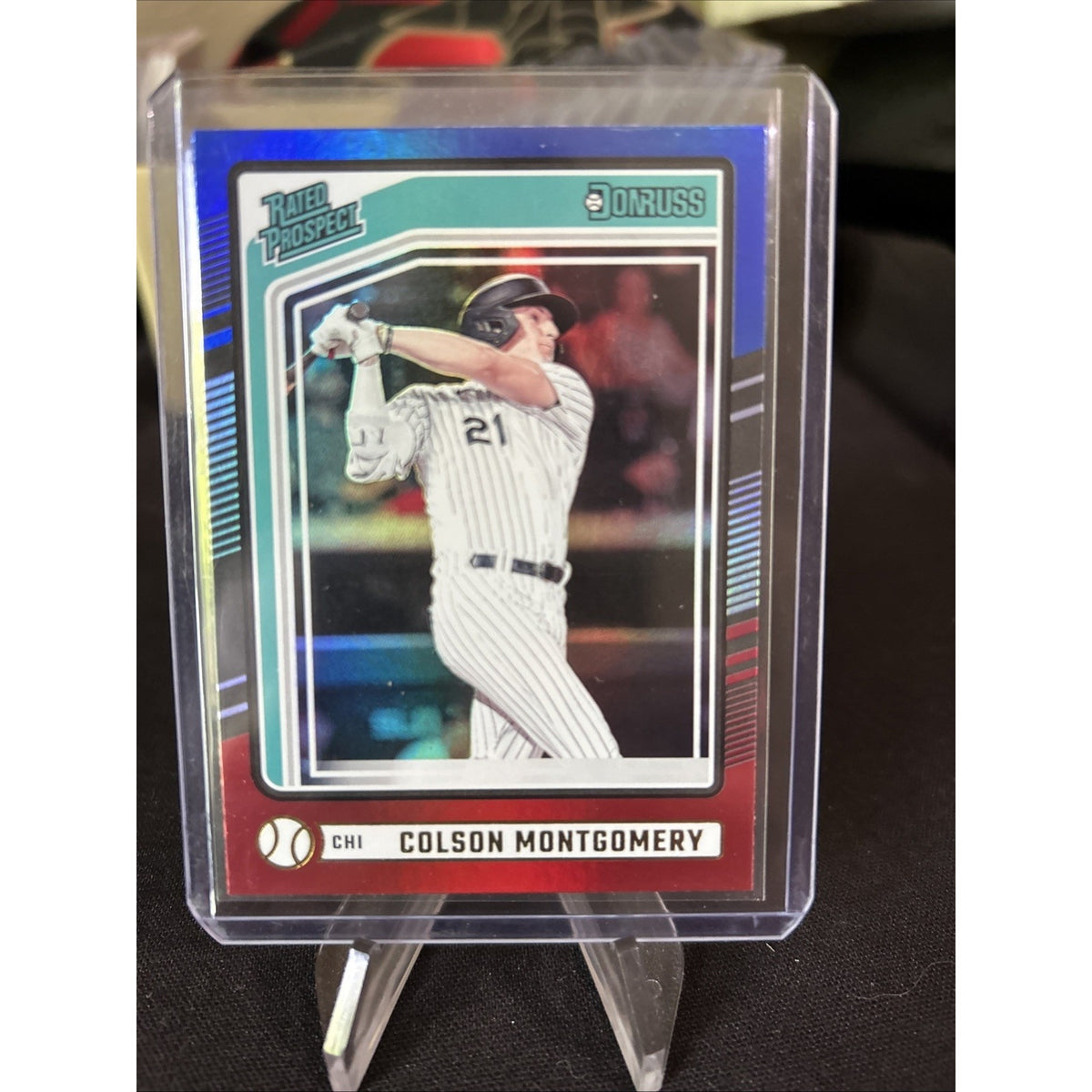 2024 Panini Donruss Colson Montgomery Foil Rated Prospect #162 / Pack Fresh New