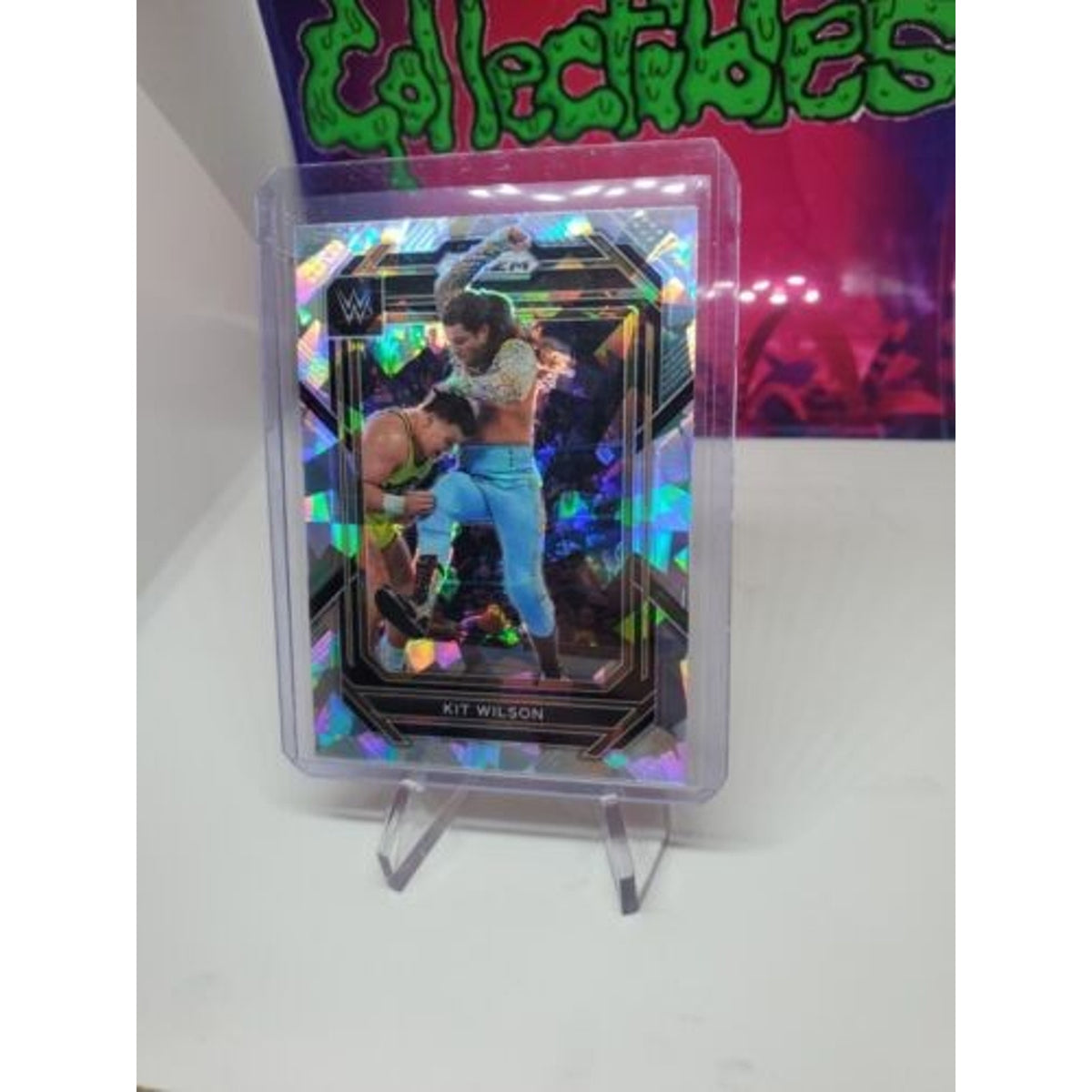 2023 WWE Prizm Retail Cracked Ice Parallel Kit Wilson Card #148